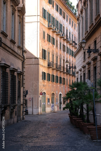 Street in center of Rome  Italy 