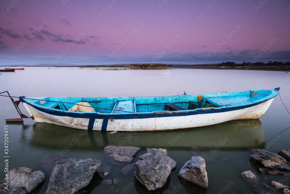 boat on the lake