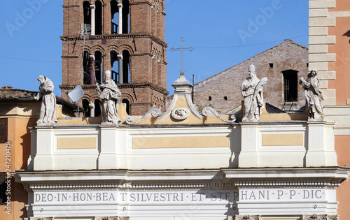 Basilica of Saint Sylvester the First (San Silvestro in Capite) in Rome, Italy  photo