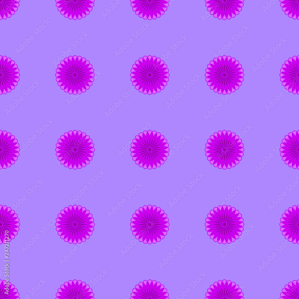 Floral pattern on the light violet background