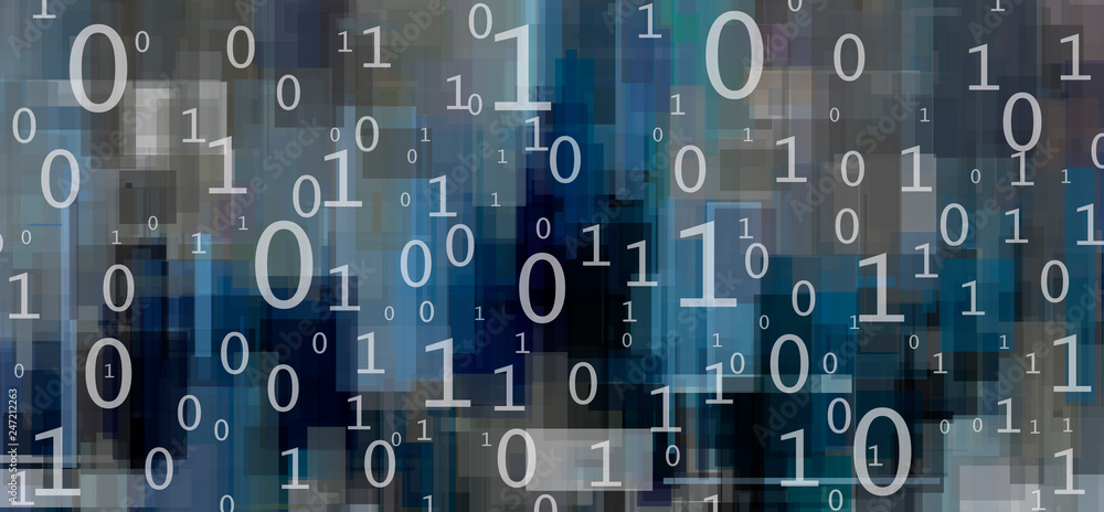 Modern abstract with binary code Modern abstract with binary code