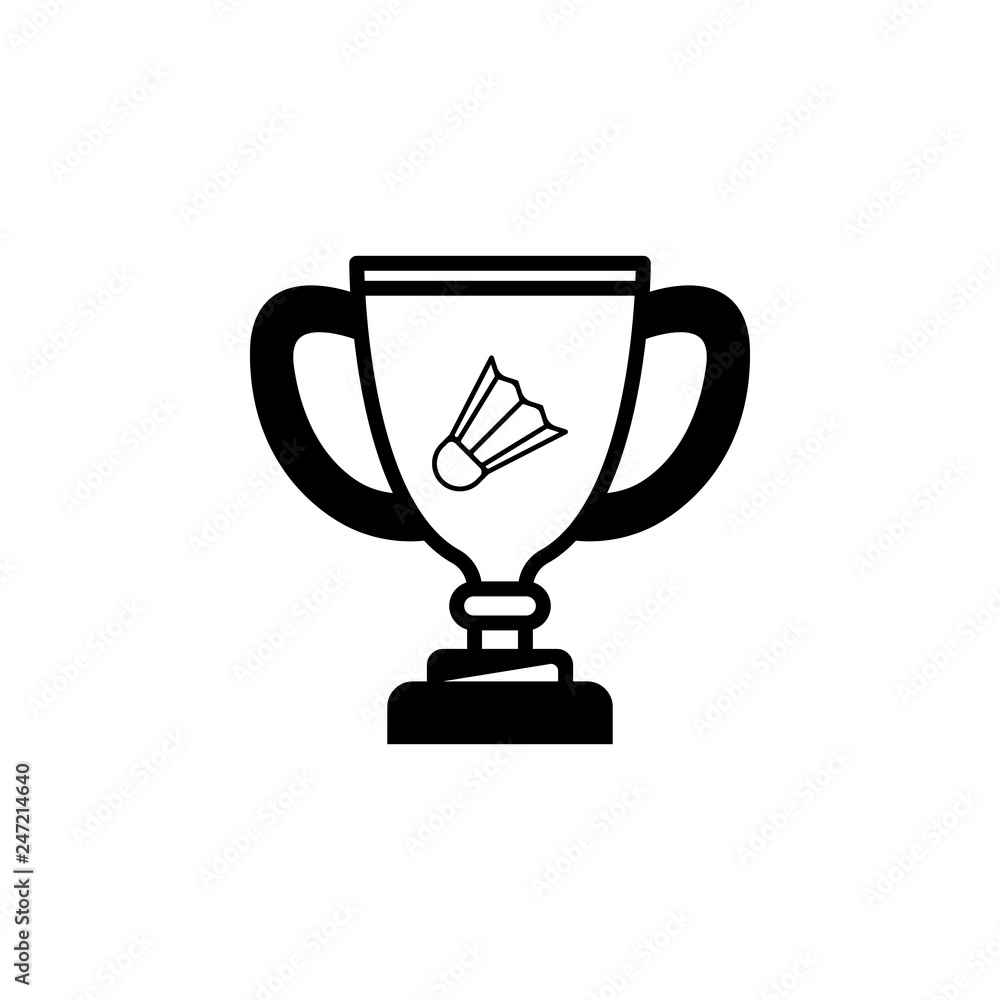 trophy badminton icon vector. trophy badminton vector design. sign design. flat style. Vector EPS 10 trophy badminton icon vector. trophy badminton vector design. sign design. flat style. Vector EPS 10