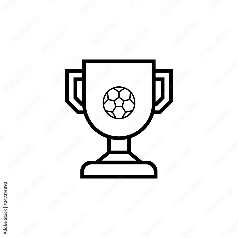 trophy football icon vector. trophy football vector design. sign design. flat style. Vector EPS 10 trophy football icon vector. trophy football vector design. sign design. flat style. Vector EPS 10