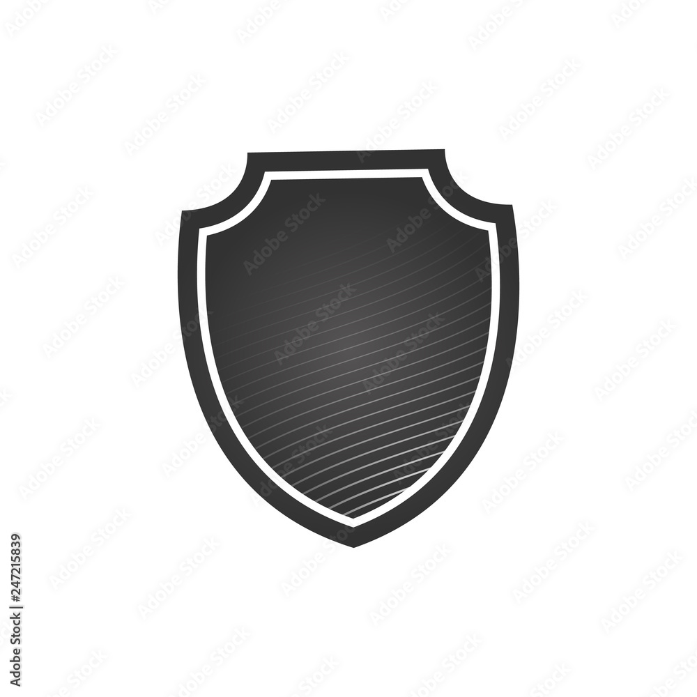 Shield Icon in trendy flat style design with modern line waves. Shield symbol for web site design, logo, app, UI, presentation. Vector illustration isolated on white background. Shield Icon in trendy flat style design with modern line waves. Shield symbol for web site design, logo, app, UI, presentation. Vector illustration isolated on white background.