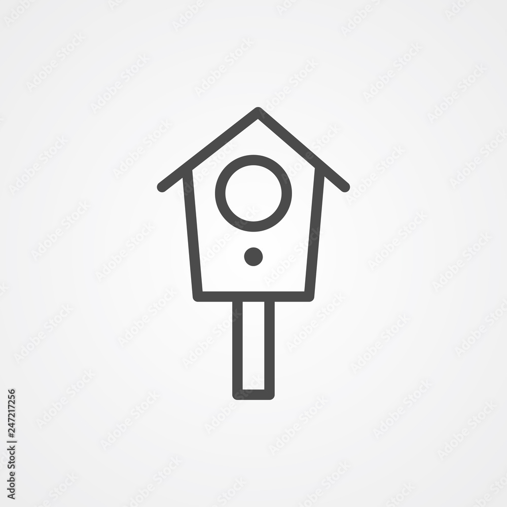 Bird house vector icon sign symbol Bird house vector icon sign symbol