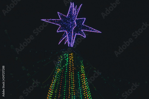 Holiday decorations of Independence square in Minsk. Belarus photo