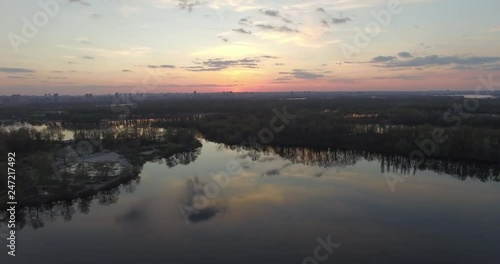 Wallpaper Mural Sunset From Drone.Golden Sunset From Drone. Aerial Blue Sunset.Blue Sunset On Summer Field From Drone.Aerial View Flying Over Field Into Dramatic Sunset.Drone View Of Metropolis During Sunset. Torontodigital.ca