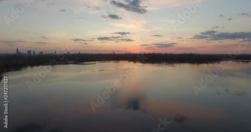 Wallpaper Mural Sunset From Drone.Golden Sunset From Drone. Aerial Blue Sunset.Blue Sunset On Summer Field From Drone.Aerial View Flying Over Field Into Dramatic Sunset.Drone View Of Metropolis During Sunset. Torontodigital.ca