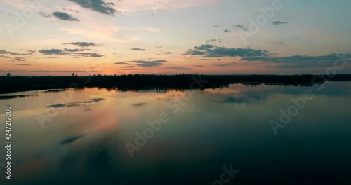 Wallpaper Mural Sunset From Drone.Golden Sunset From Drone. Aerial Blue Sunset.Blue Sunset On Summer Field From Drone.Aerial View Flying Over Field Into Dramatic Sunset.Drone View Of Metropolis During Sunset. Torontodigital.ca