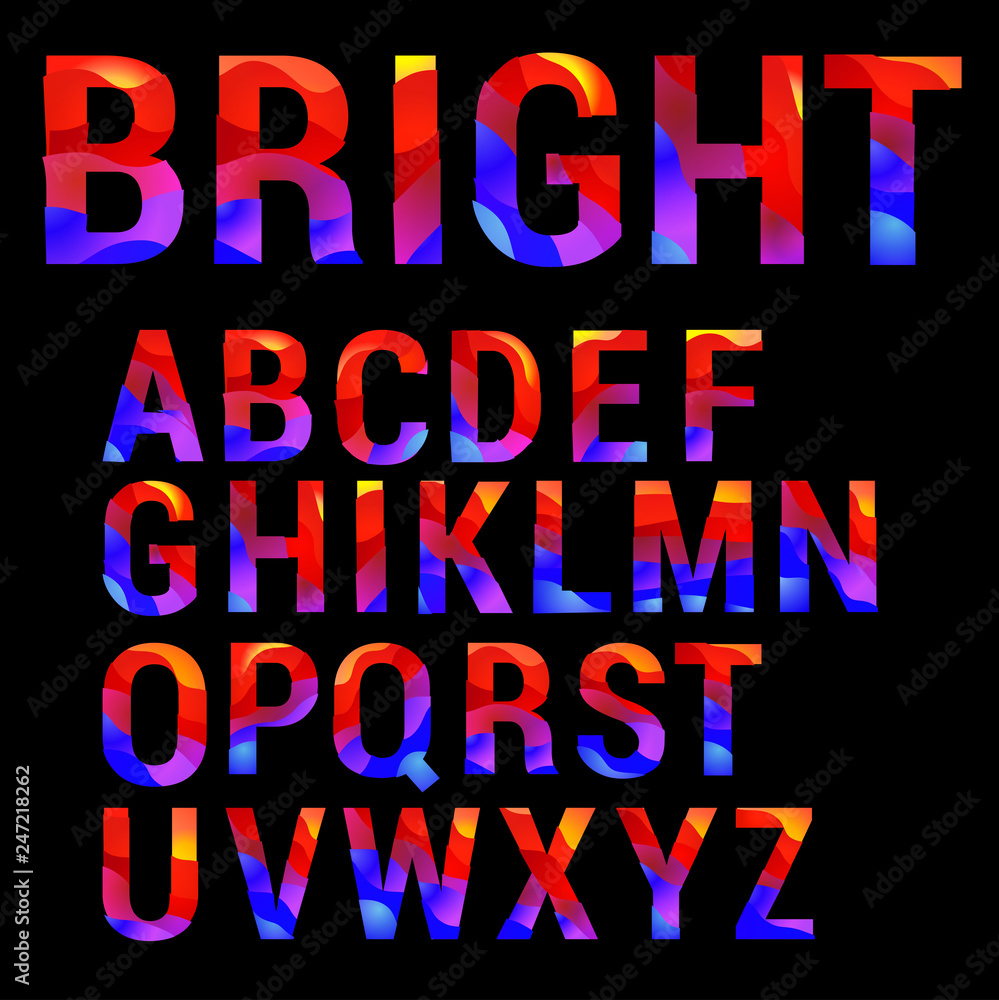 trendy material design vector letter set trendy material design vector letter set