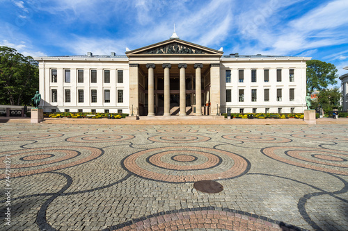 University of Oslo neoclassical building, which housing the faculty of law, Norway