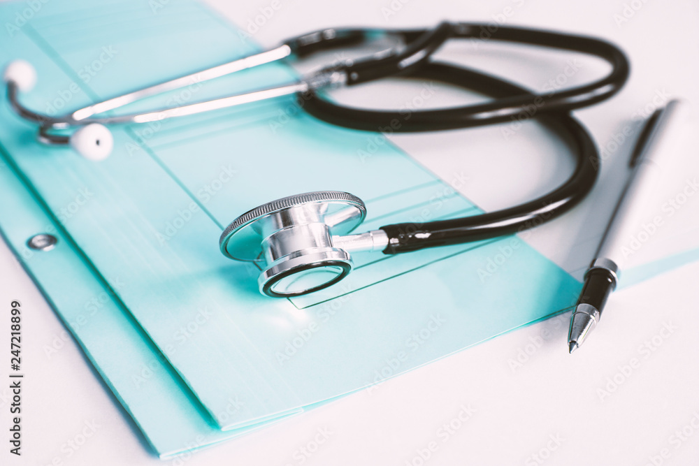 Medical concepts.Stethoscope isolated on white background Medical concepts.Stethoscope isolated on white background