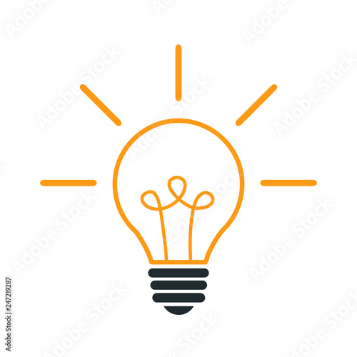 Idea, creative concept bulb sign - for stock