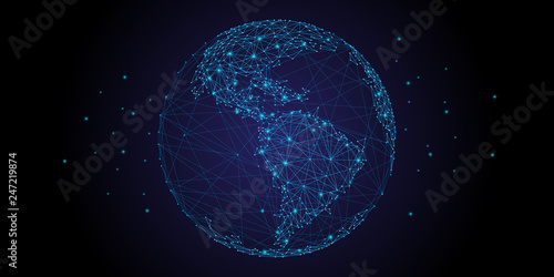 World map point with line and composition and representing the global.