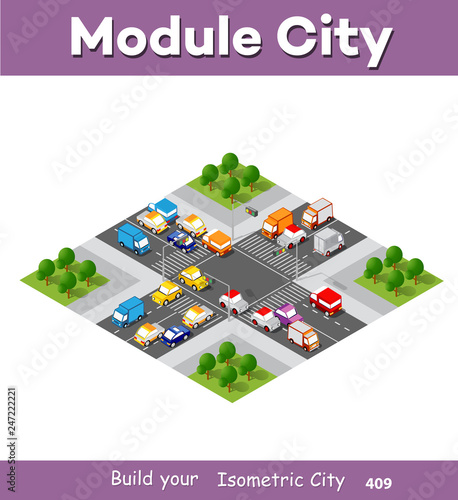 City boulevard isometric