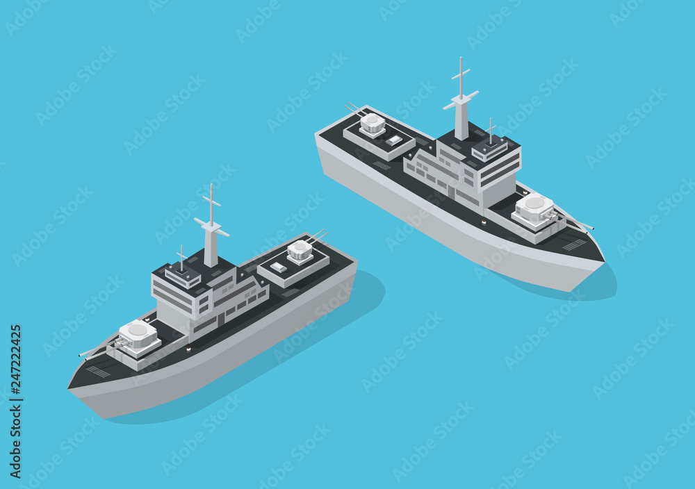 Warship military boat