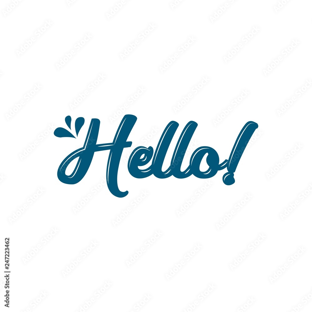 Fototapeta premium Hello typography vector template