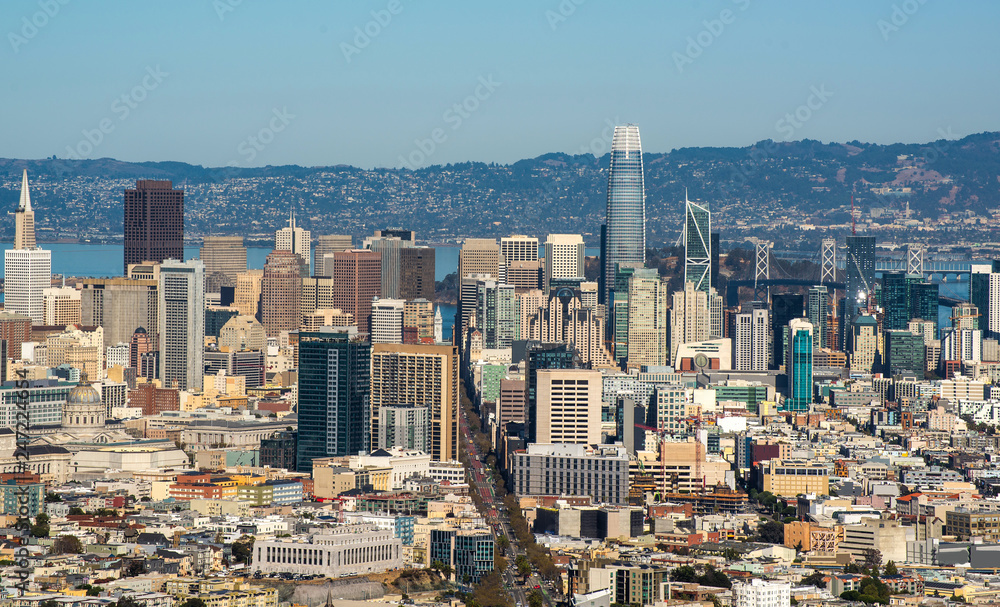 San Francisco skyline and business center California