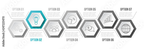 Concept of company timeline - business infograph. Vector