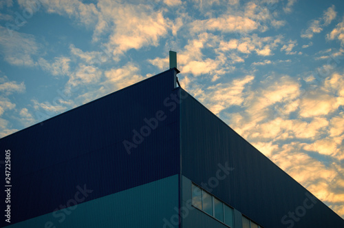 Modern Corner Of Building With Sky Background