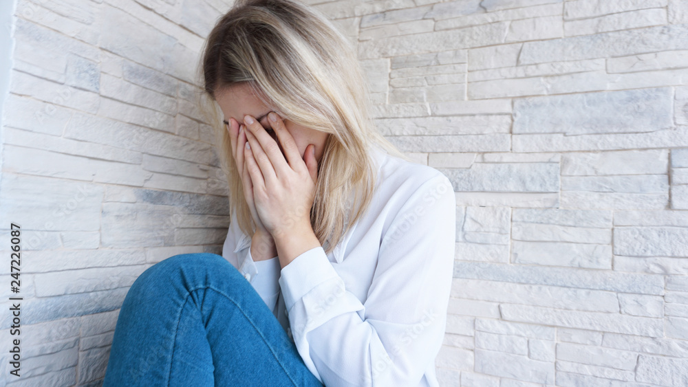 Sad or Depressed Young Beautiful Woman Sad or Depressed Young Beautiful Woman