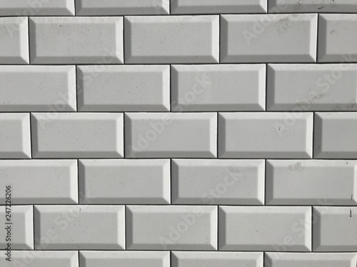 white ceramic brick tile wall texture or background