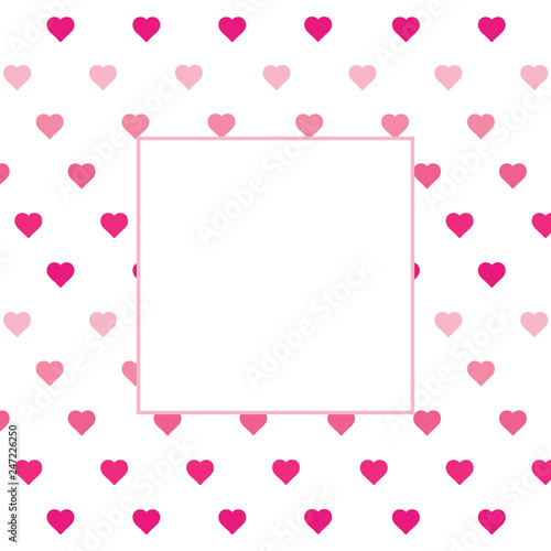 Hearts background - love pattern vector- st. valentine hearts wallpaper - Blank space for text © Len0r