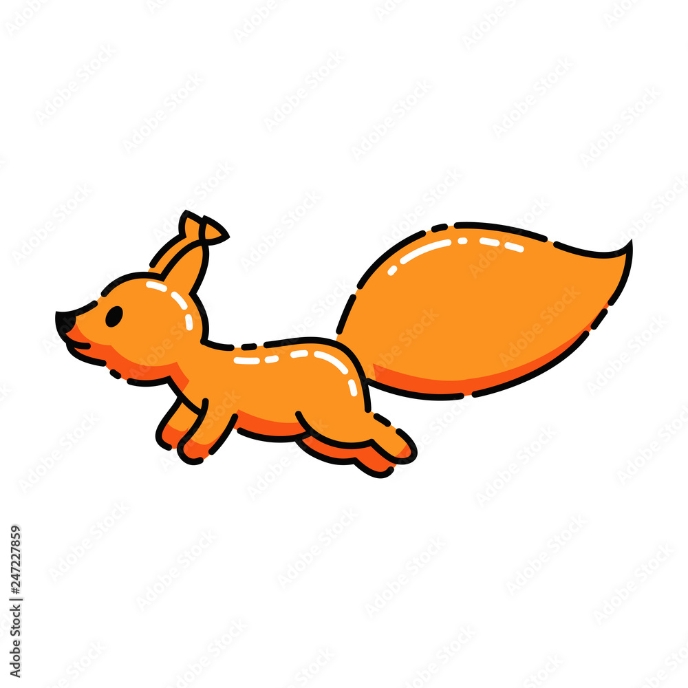 squirrel funny, cute cartoon character in a flat style. squirrel funny, cute cartoon character in a flat style.