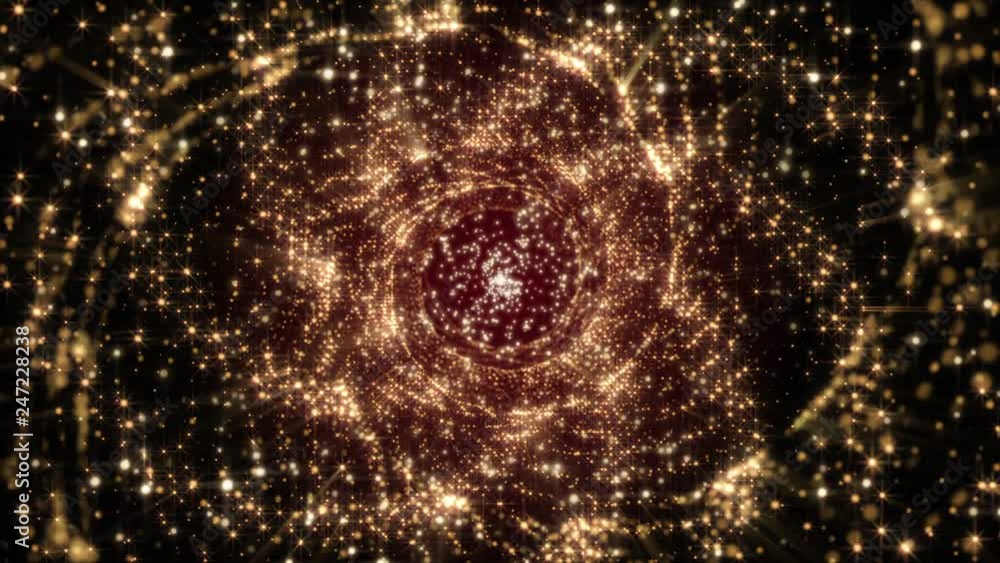 4K Abstract motion background animation shining particles sparks and ...