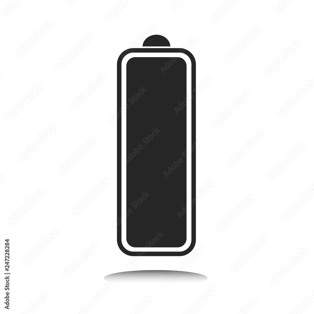 Energy Battery indicator icon with indicator, level of charge. Vector Illustration. White background. Energy Battery indicator icon with indicator, level of charge. Vector Illustration. White background.