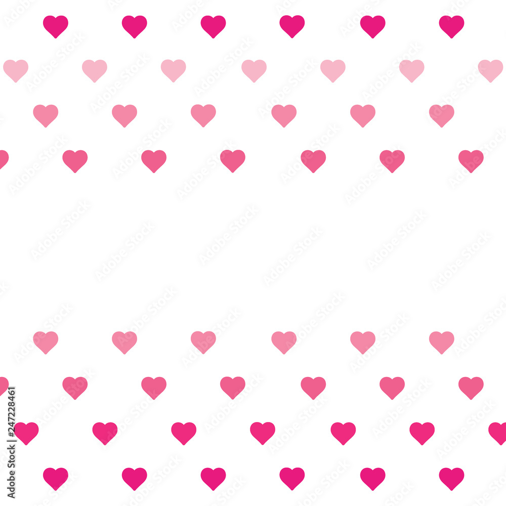 Hearts background - love pattern vector- st. valentine hearts wallpaper - Blank space for text