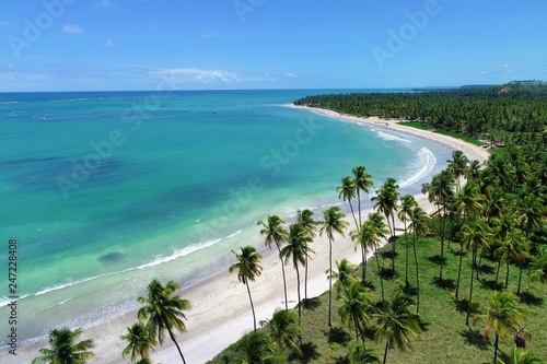 S  o Miguel dos Milagres and Passo de Camaragibe  Alagoas  Brazil. Fantastic landscape. Great beach scene. Paradise beach with crystal water. Brazillian Caribbean. Dream  peace  balance  inspiration.