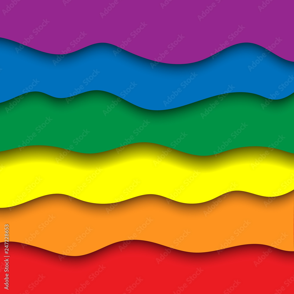 Raimbow paper cut background. LGBT flag. Raimbow paper cut background. LGBT flag.
