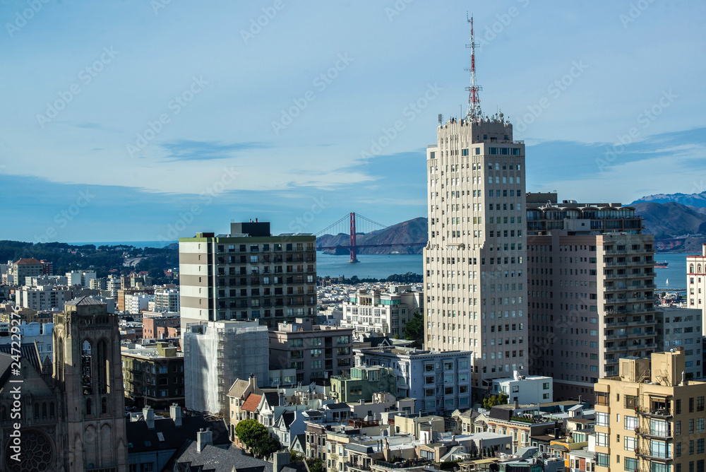 San Francisco skyline and business center California