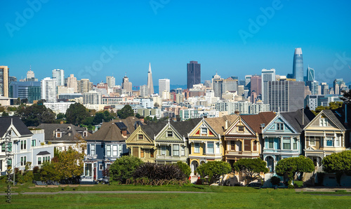 Aerial cityscape view of San Francisco, California, USA