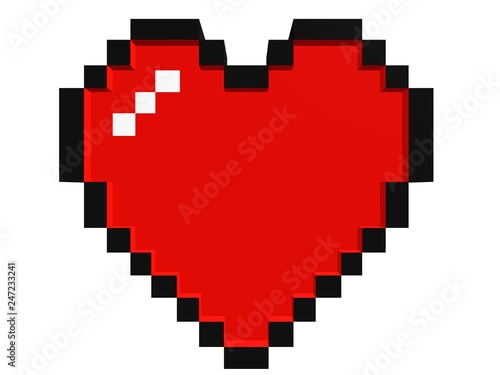  8 bits Heart | Red | pixel