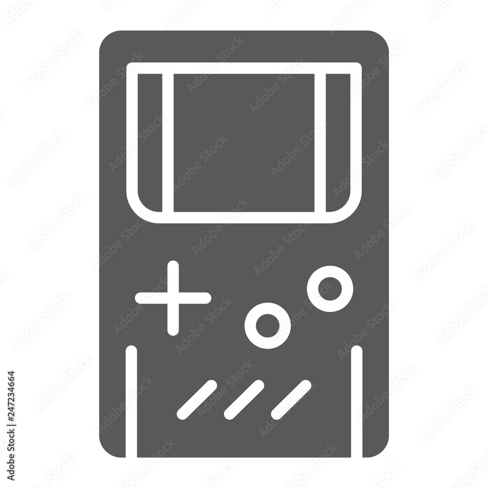 Game console glyph icon, leisure and play, console sign, vector graphics, a solid pattern on a white background Game console glyph icon, leisure and play, console sign, vector graphics, a solid pattern on a white background