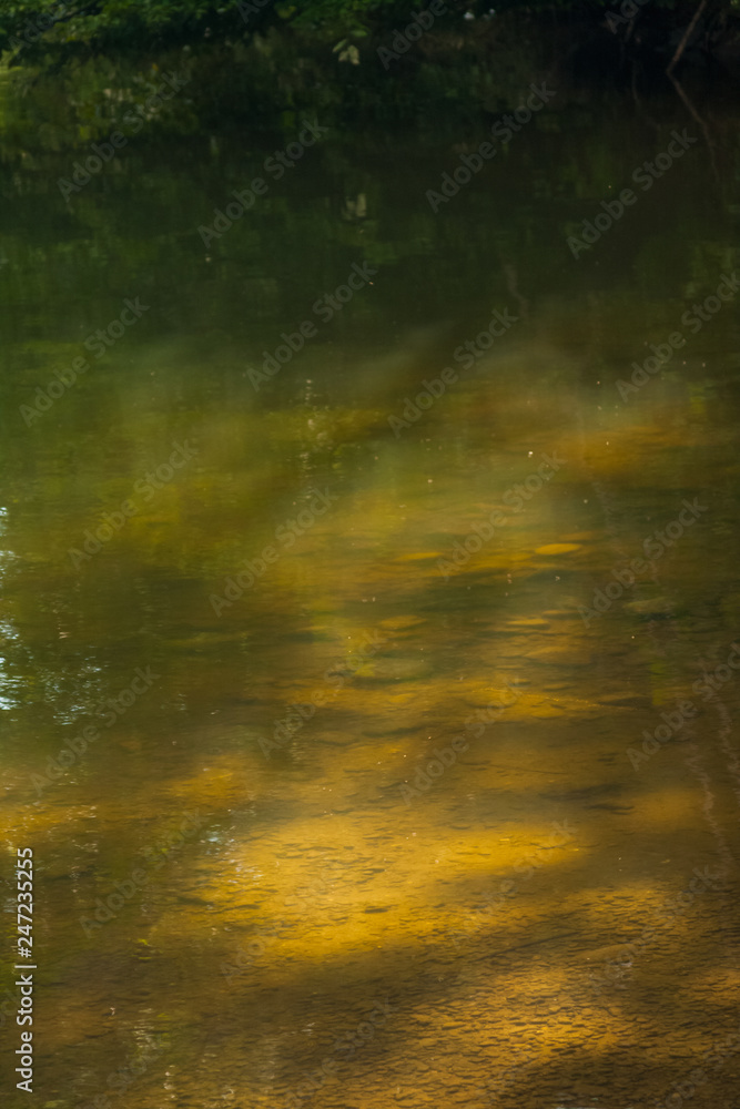Mountain landscape with river details and water texture Mountain landscape with river details and water texture