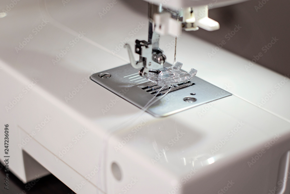 modern sewing machine close-up - image