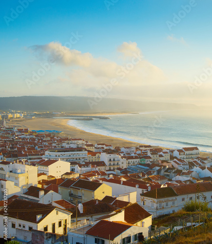 View of Nazare town. Portugal