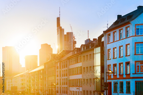Sunset Frankfurt old town, ...