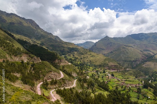 Andes Mountains in Peru in summer