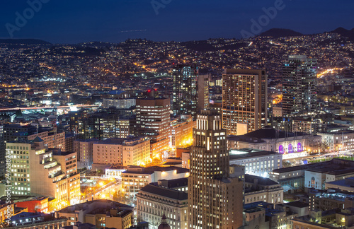 Aerial cityscape of San Francisco, California, USA