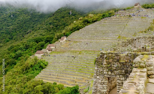 Rainy day in Macchu Picchu, Peru photo