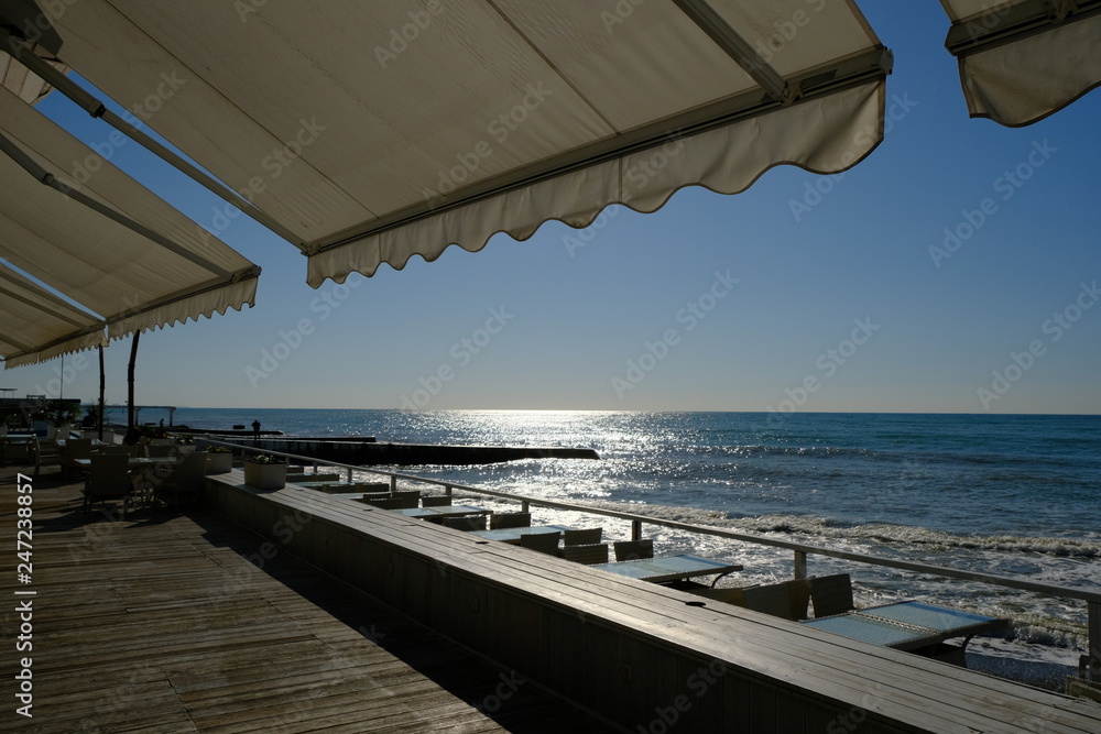 Fototapeta premium sun umbrella on the beach