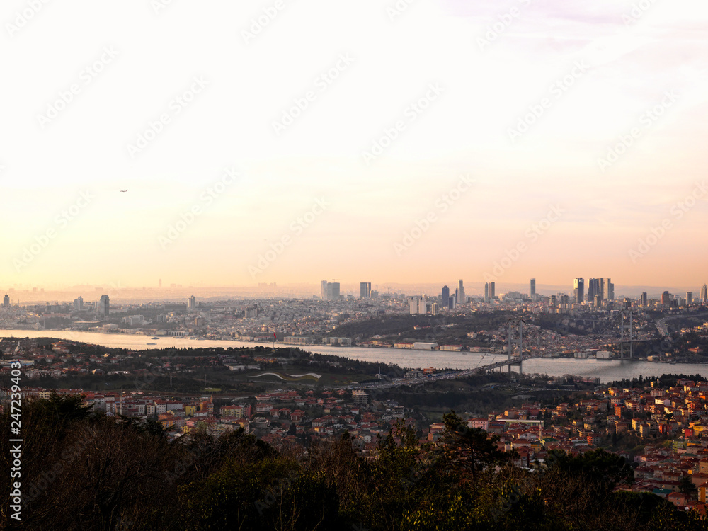 Istanbul City view at sunset