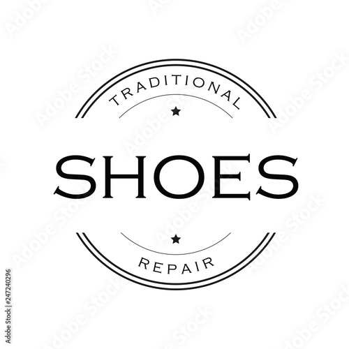 Shoes Repair vintage sign logo