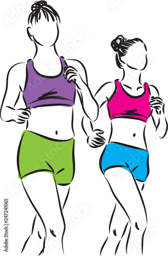 women running illustration (2)