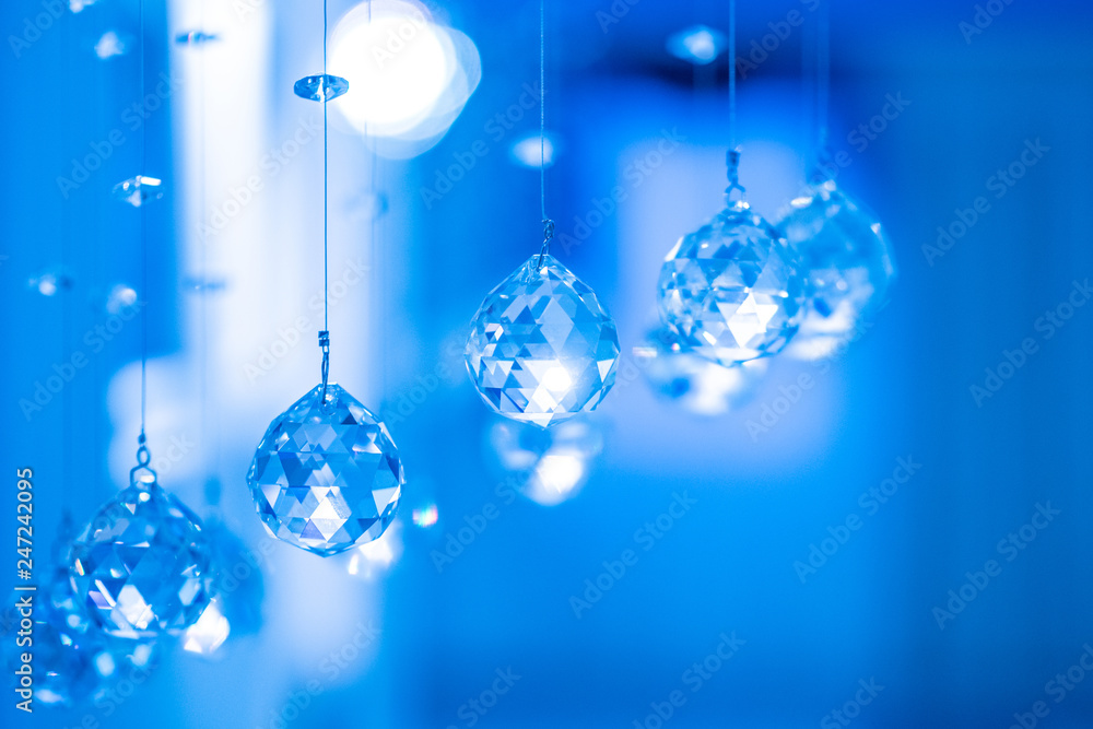 Fototapeta premium Glass decorations. Crystal. Faceted glass. Balls of crystal. The decor.