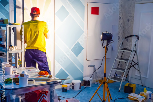 Bild auf Leinwand Finishing work
